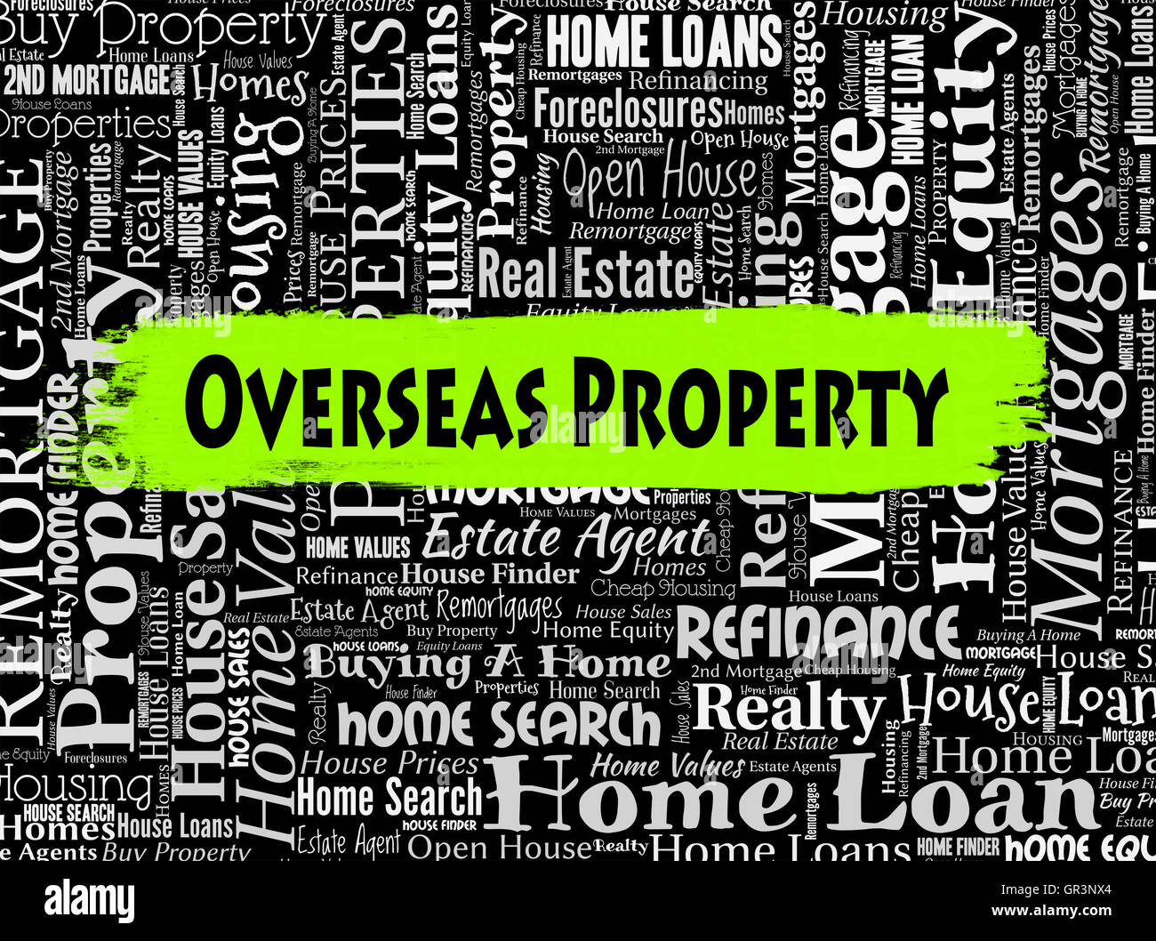 Overseas Property Representing Real Estate And Houses Stock Photo Alamy