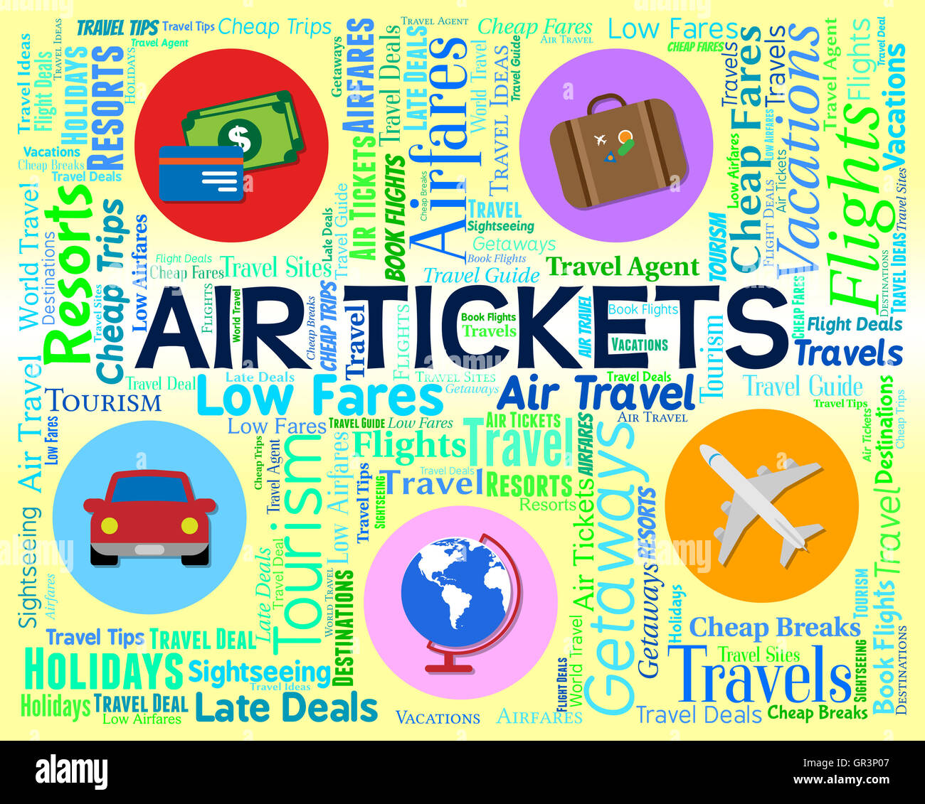 Air Tickets Showing Buy Airplane And Flight Stock Photo Alamy
