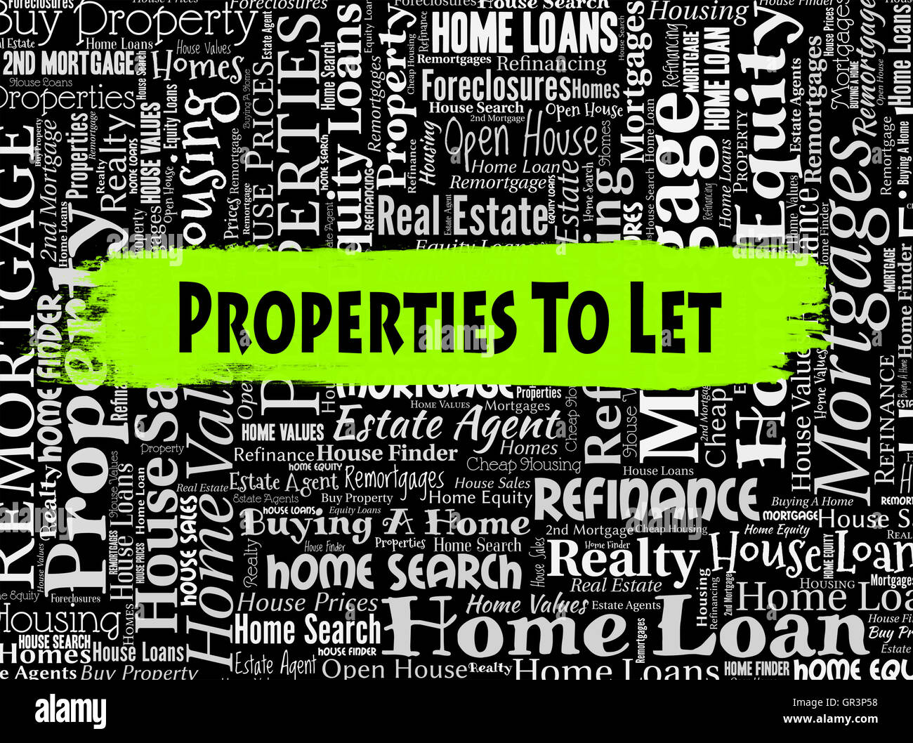 Properties To Let Meaning Real Estate And Homes Stock Photo Alamy