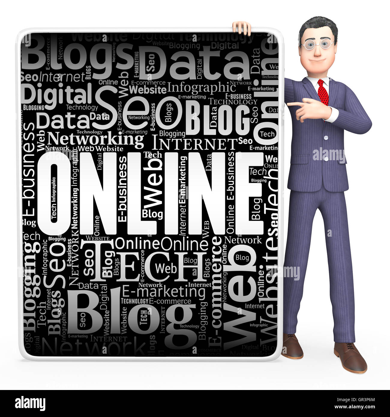 Online Sign Meaning  Site And Placard Stock Photo Alamy