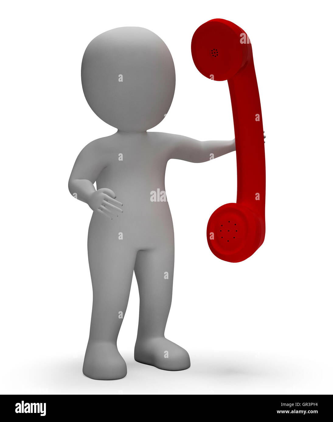 Call Character Meaning Render Communicate And Contact 3d Rendering Stock Photo