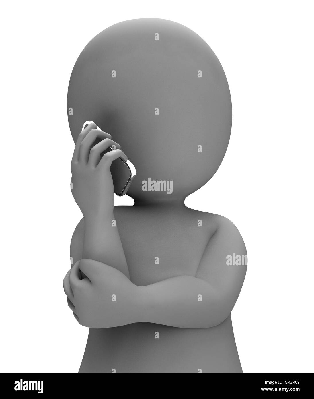 Calling Character Meaning Communication Correspond And Talking 3d Rendering Stock Photo