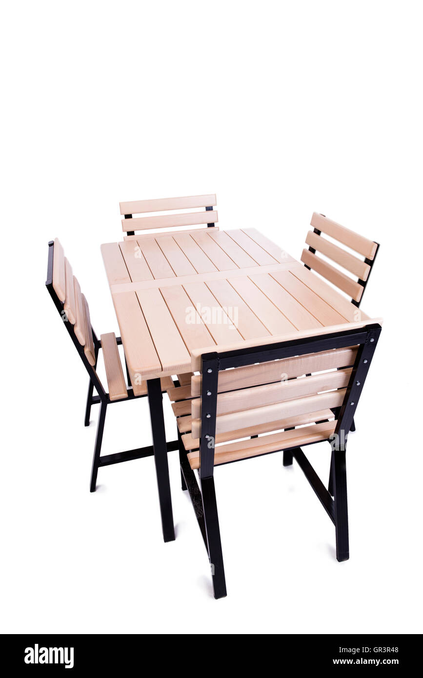 Table furniture isolated on the white Stock Photo - Alamy
