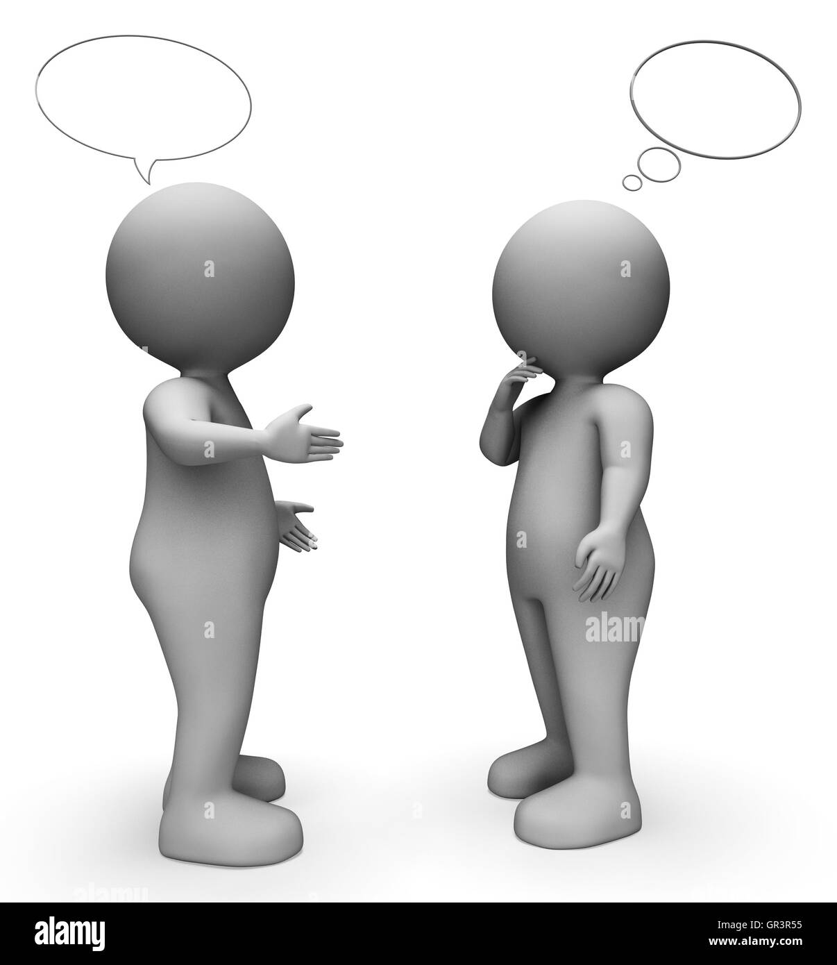 Chat bubbles 3d Black and White Stock Photos & Images - Alamy