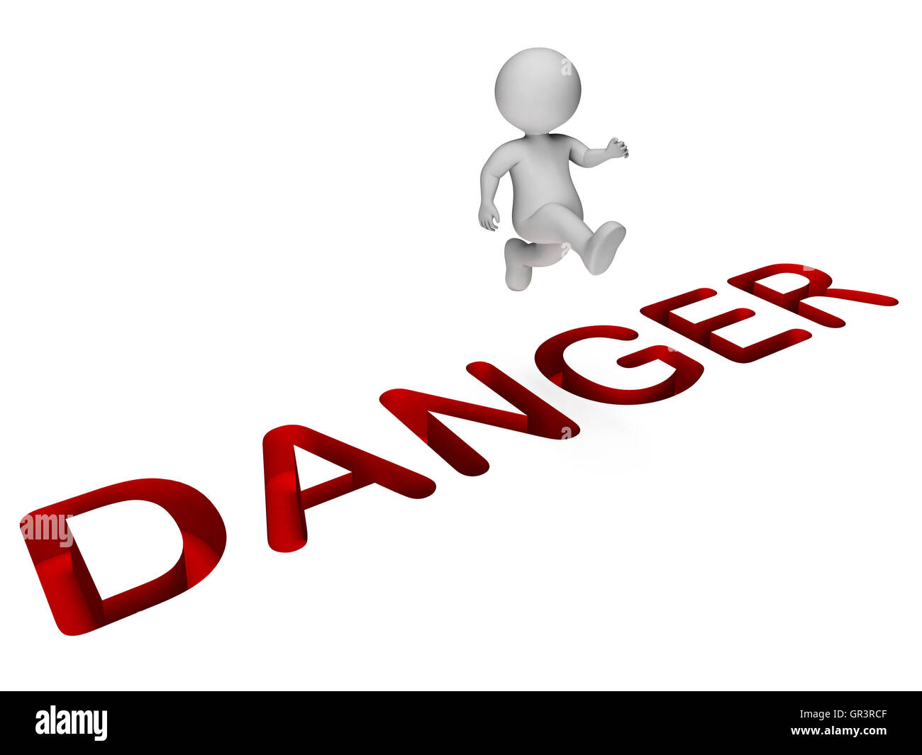 Danger Meaning Render Caution And Dangerous 3d Rendering Stock