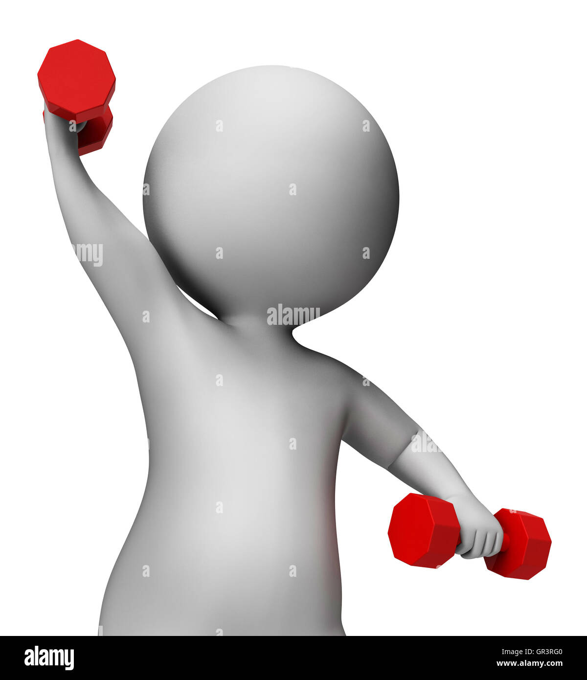 Exercise Gym Meaning Workout Equipment And Trainer 3d Rendering Stock