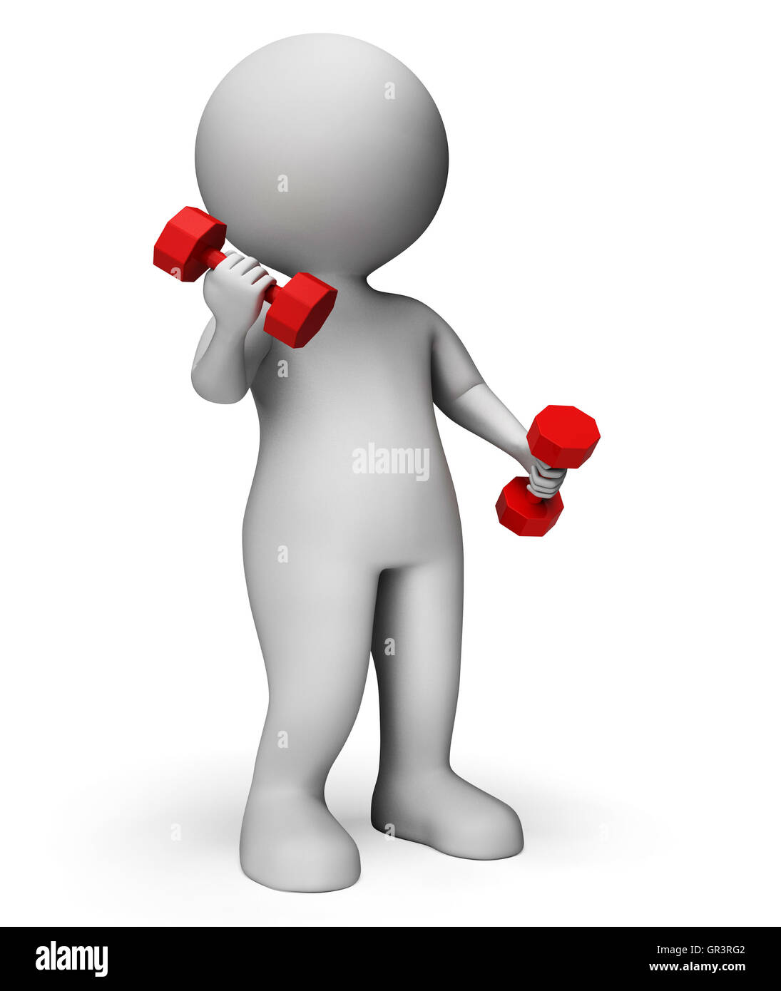 Dumbbells Exercise Meaning Get Fit And Gym 3d Rendering Stock Photo Alamy