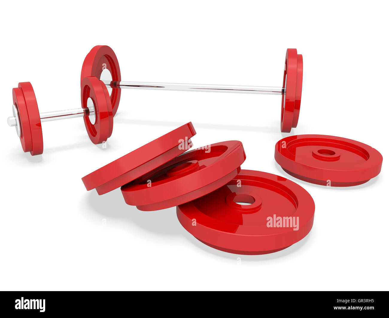 Gym Exercise Meaning Get Fit And Illustration 3d Rendering Stock Photo ...