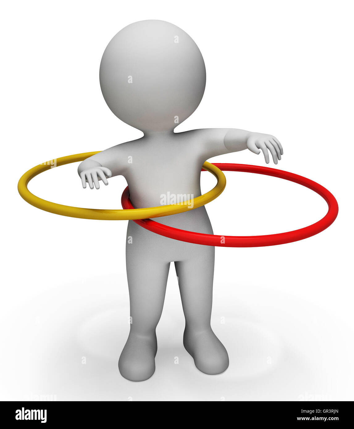 Hula Hoop Meaning Physical Activity And Gyms 3d Rendering Stock Photo