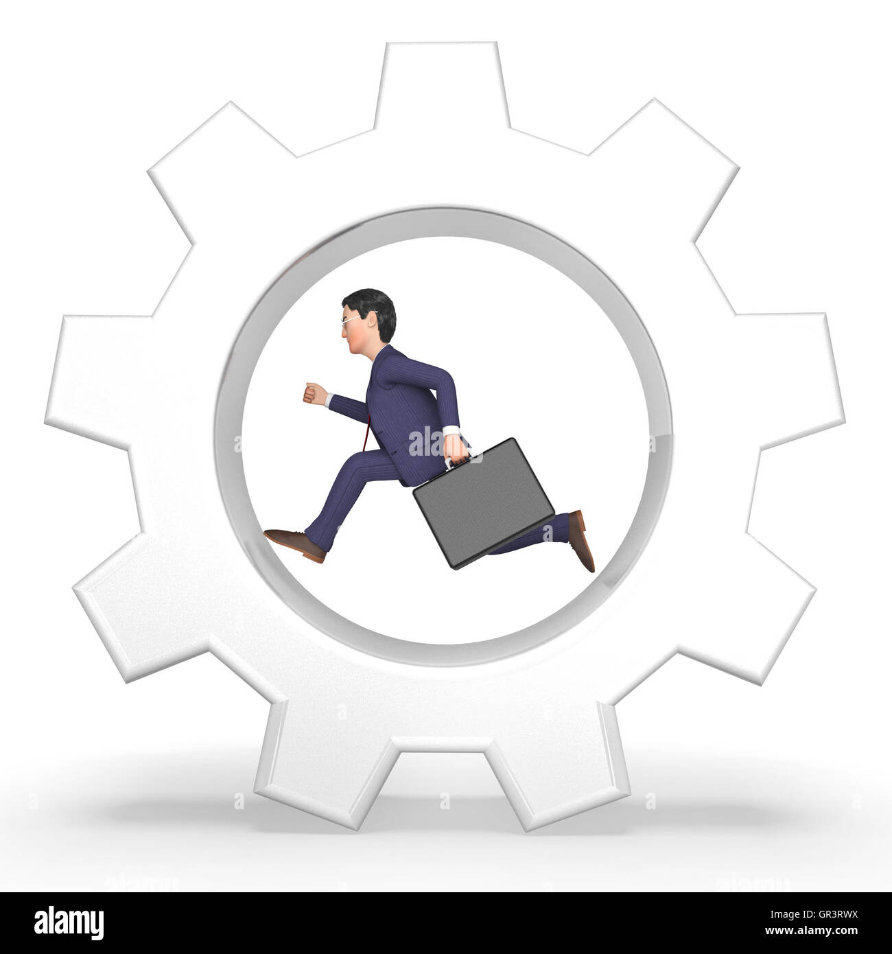 Rat Race Meaning Mind Numbing And Exhausted 3d Rendering Stock Photo Alamy