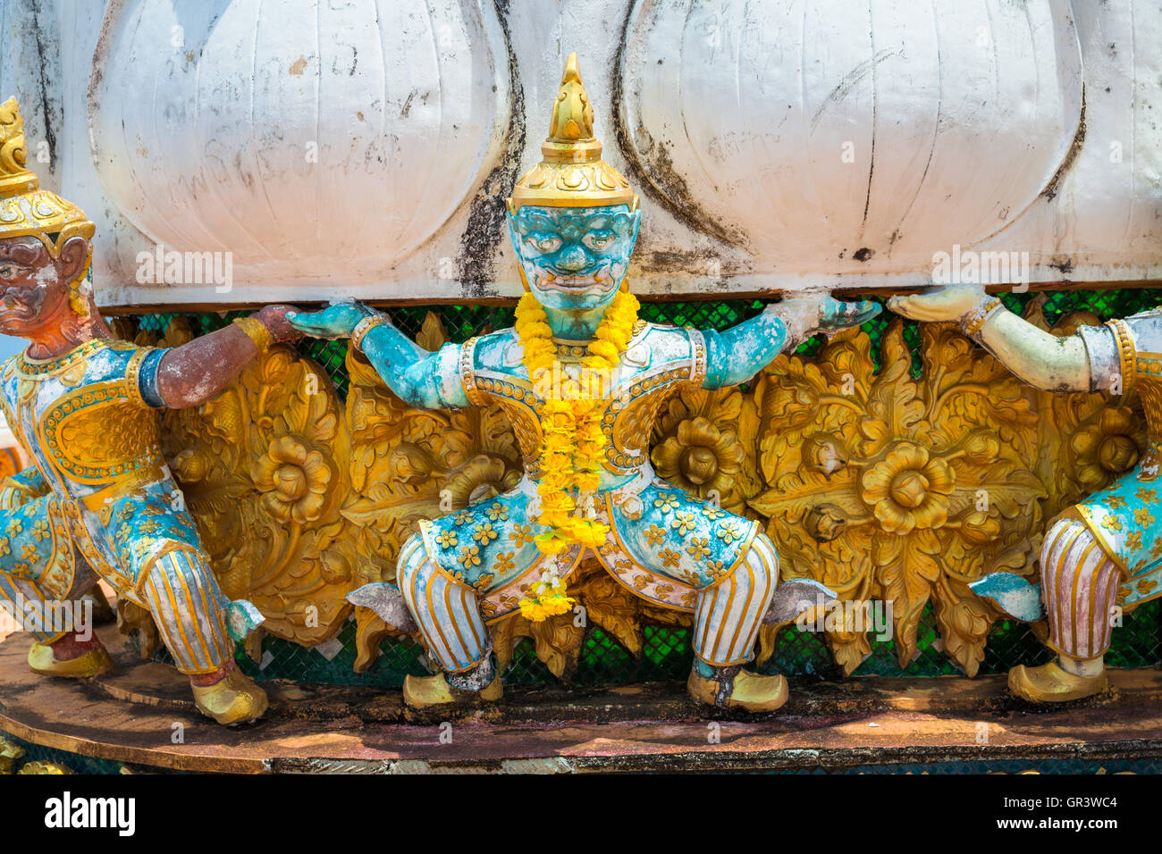 Archtectural details of the Tiger Cave Temple, Krabi, Thailand Stock Photo