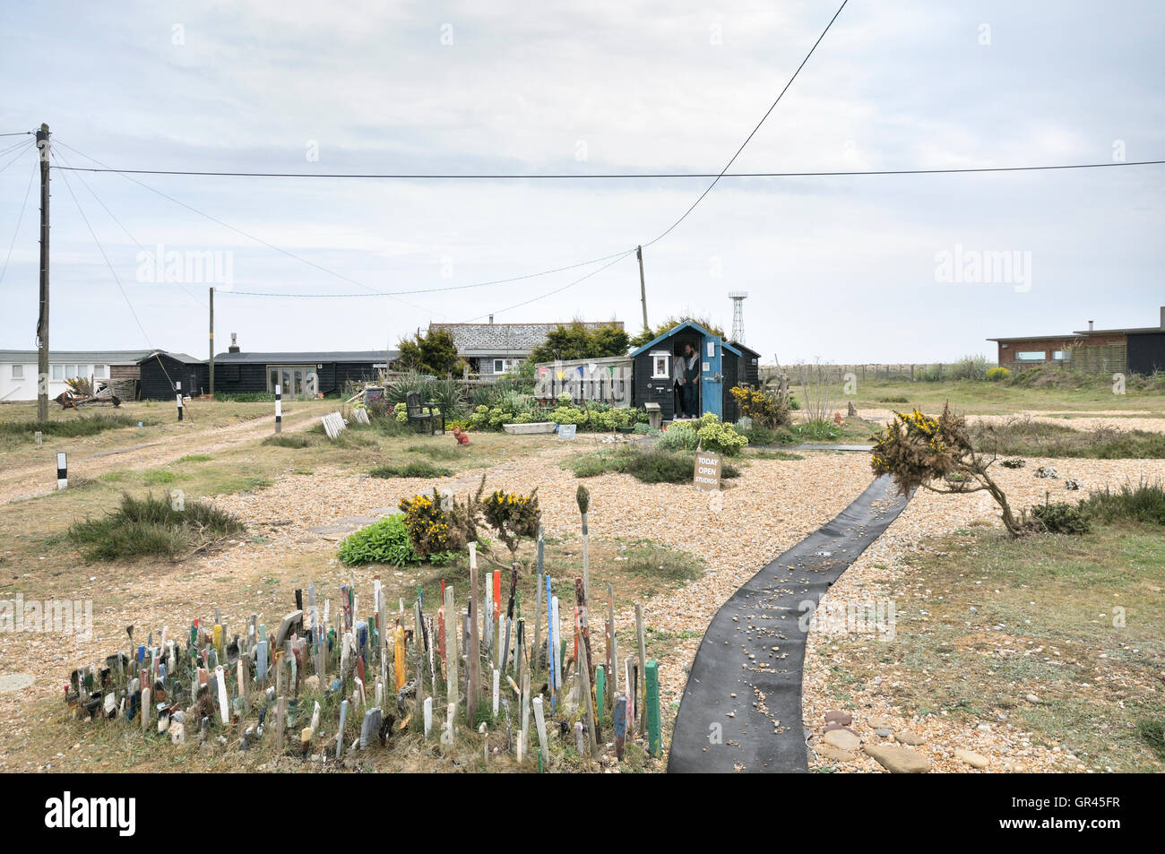 Open Studios Dungeness, Romney Marsh, Kent, England, UK Stock Photo