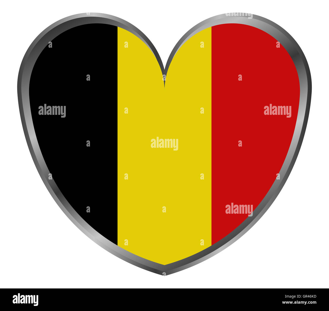 heart with Belgium flag Stock Photo - Alamy