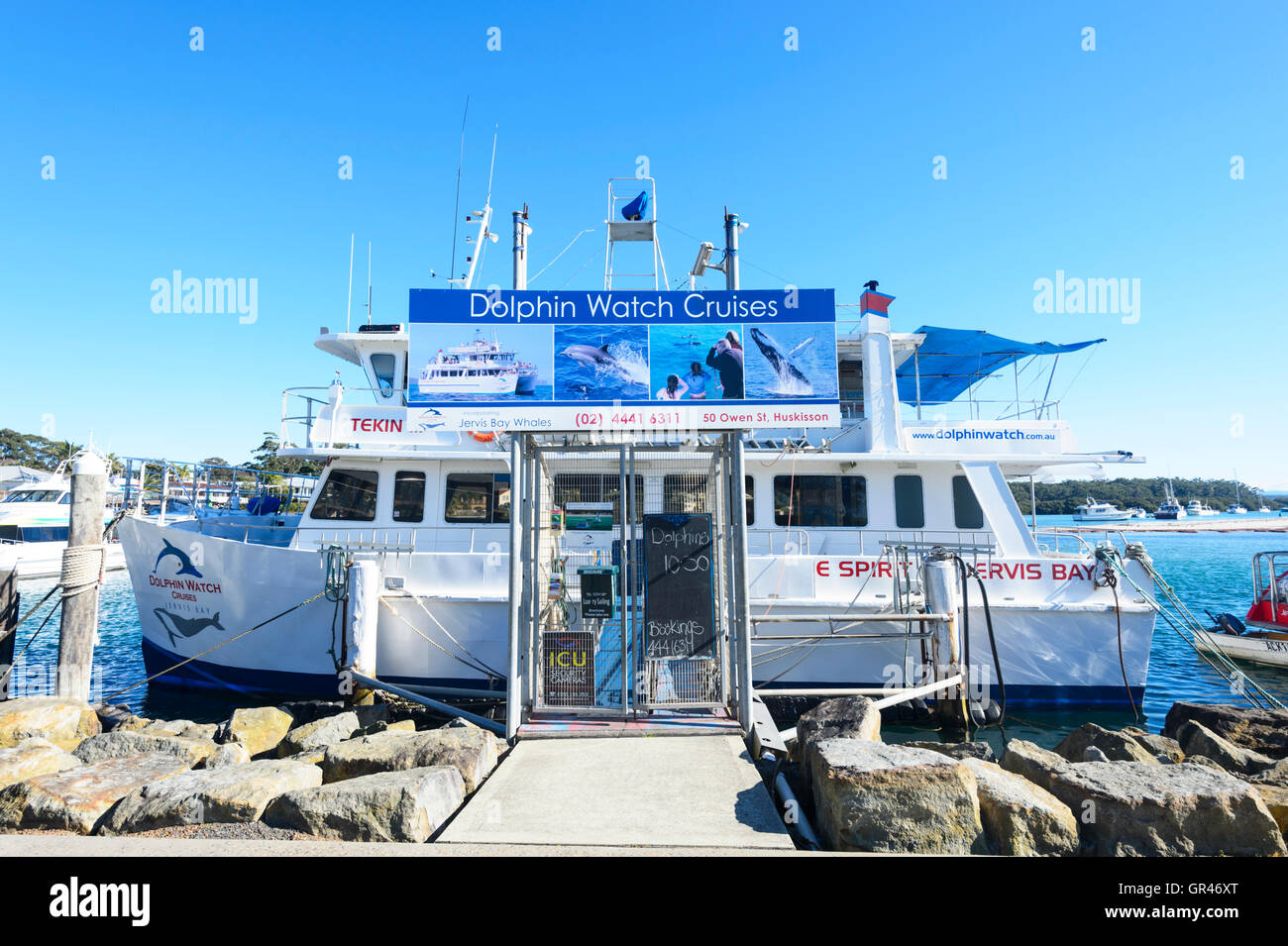 Dolphin Watch Cruises Ship, Huskisson, Jervis Bay, New South Wales, NSW, Australia Stock Photo