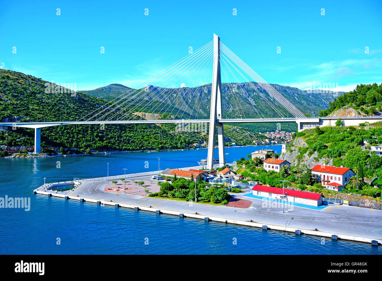 Croatia Dubrovnik Franjo Tudjman Bridge Stock Photo Alamy