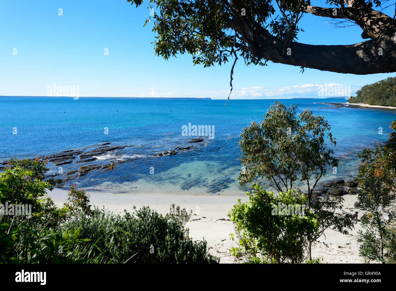 Picturesque Jervis Bay Marine Park in Huskisson, New South Wales, NSW, Australia Stock Photo