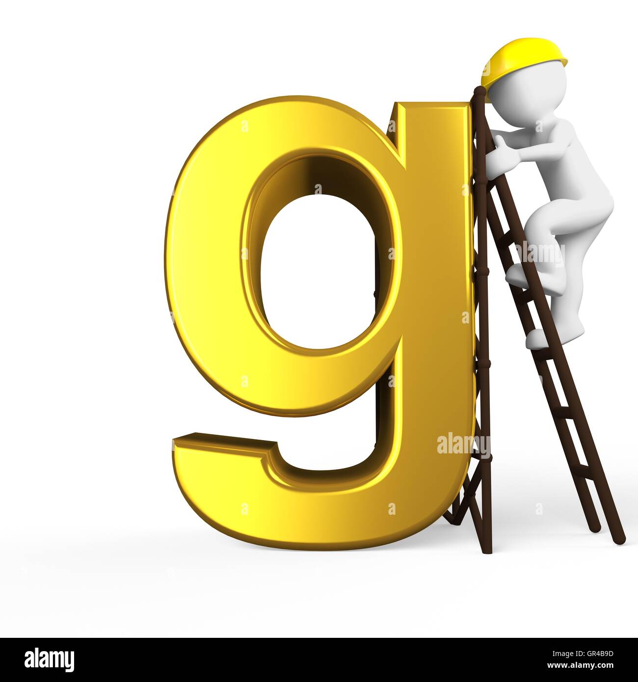 Letter g metal gold Cut Out Stock Images & Pictures - Alamy