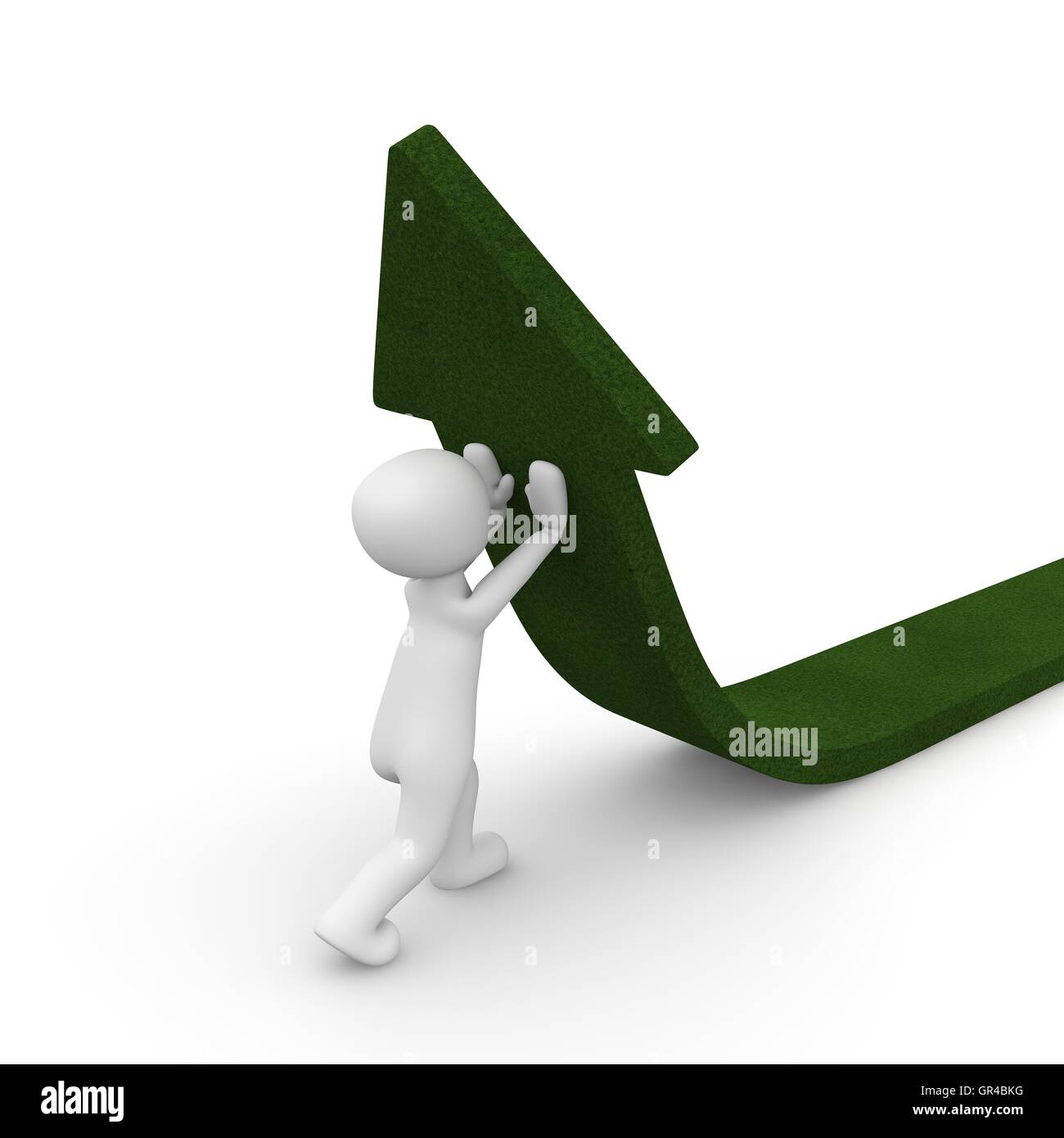 White arrow green background hi-res stock photography and images - Alamy