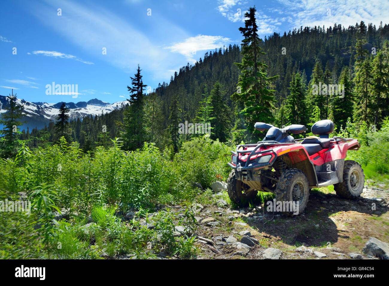 Red black atv terrain vehicle hi-res stock photography and images - Alamy