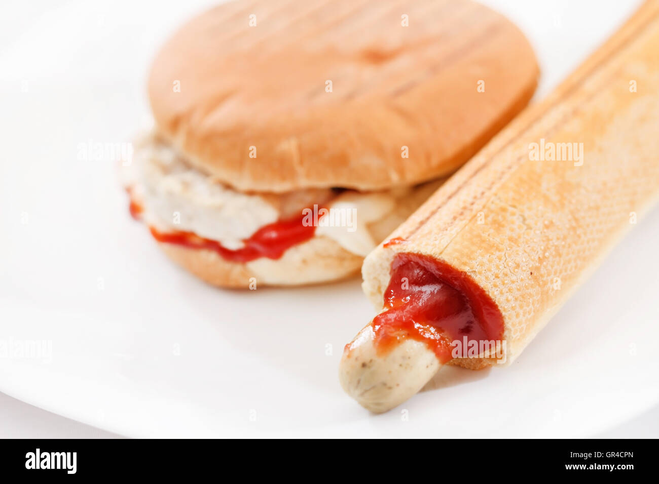 hot dog and sandwich Stock Photo Alamy