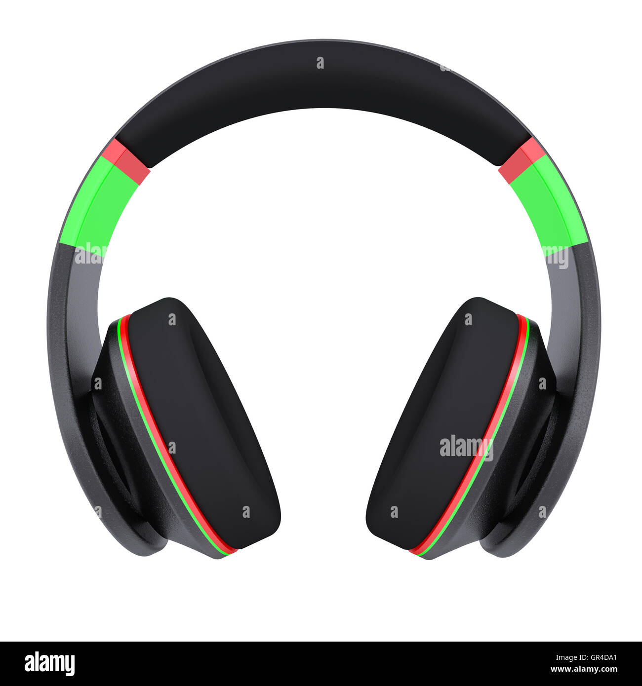 Stylish black headphones Stock Photo