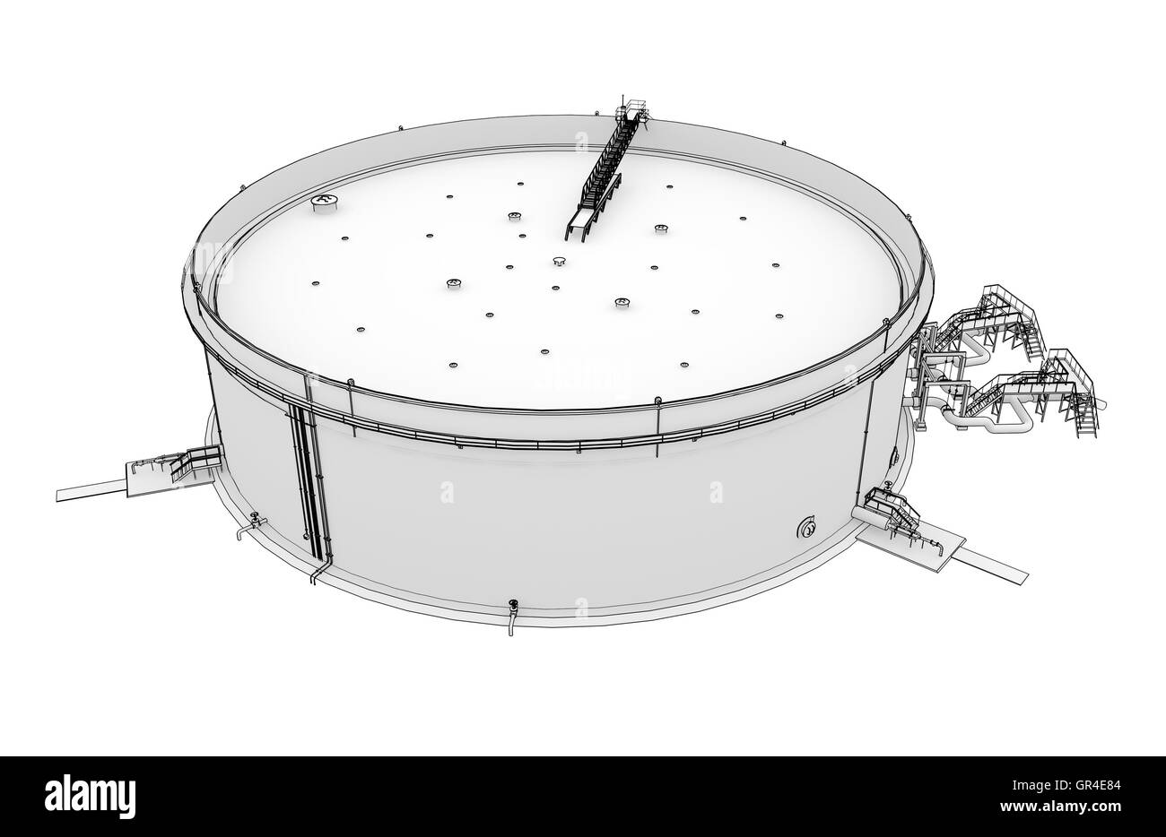 Oil tank rendering in lines Stock Photo Alamy