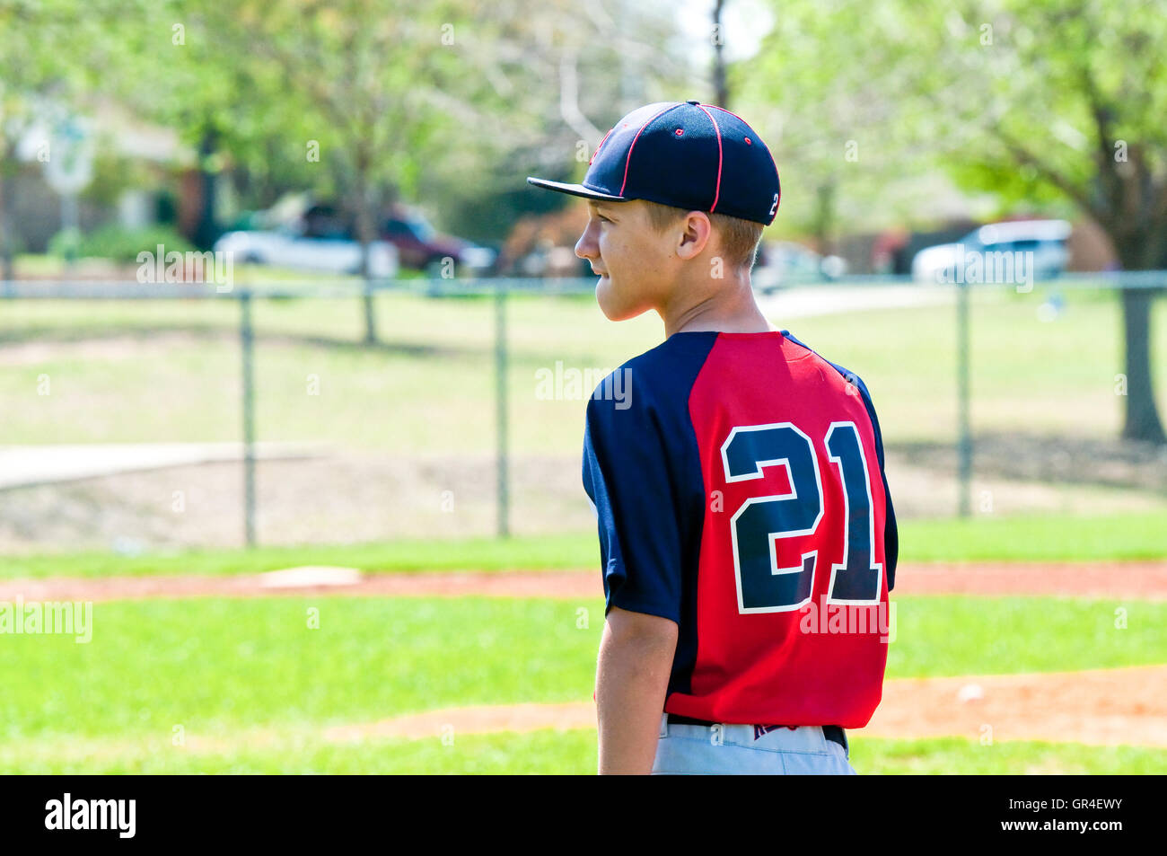Baseball teen boy Stock Photo Alamy