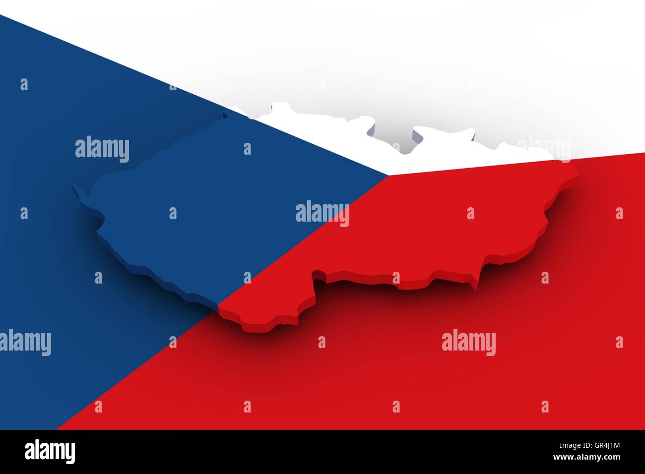 Czech republic flag Stock Photo