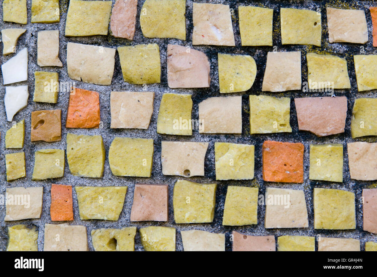 Mosaic background with yellow and orange elements Stock Photo - Alamy