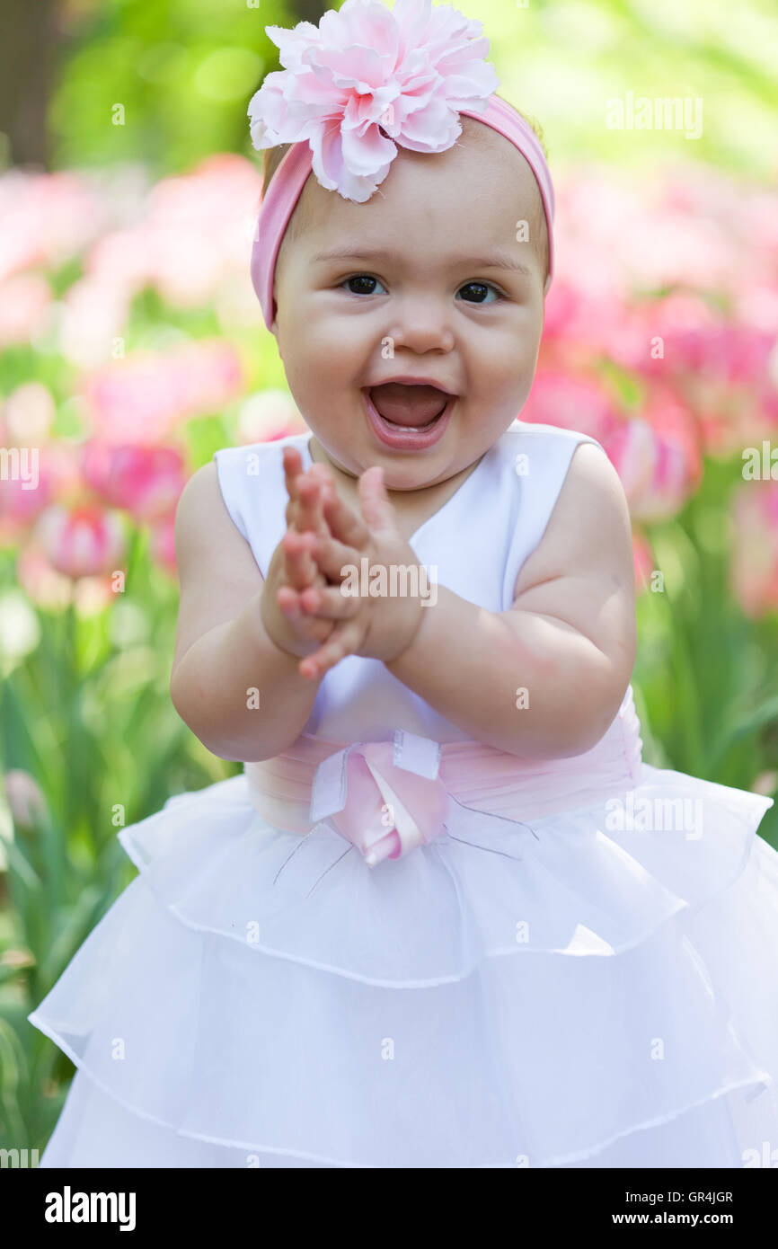 little girl in an elegant dress Stock Photo - Alamy
