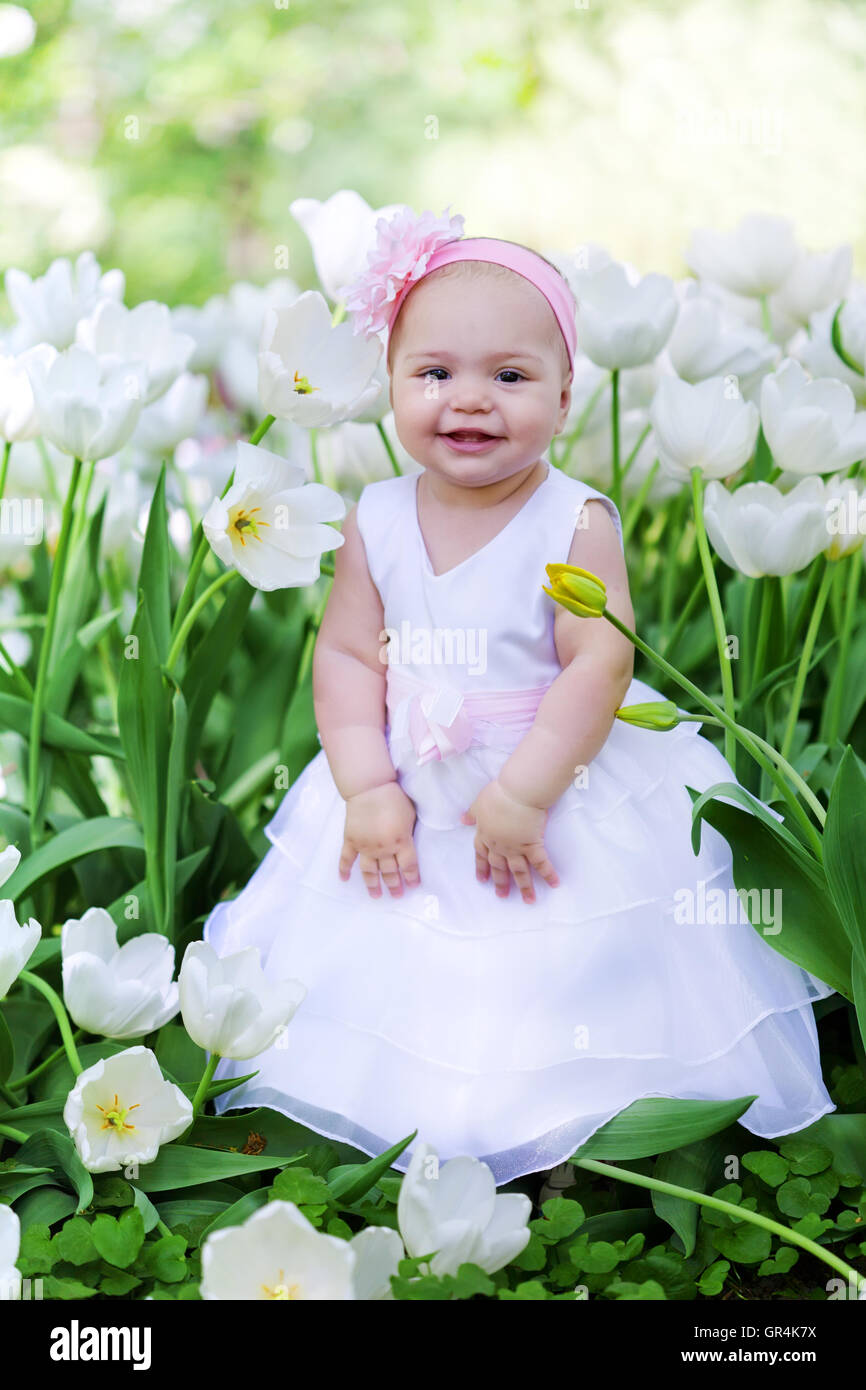 little girl in an elegant dress Stock Photo - Alamy
