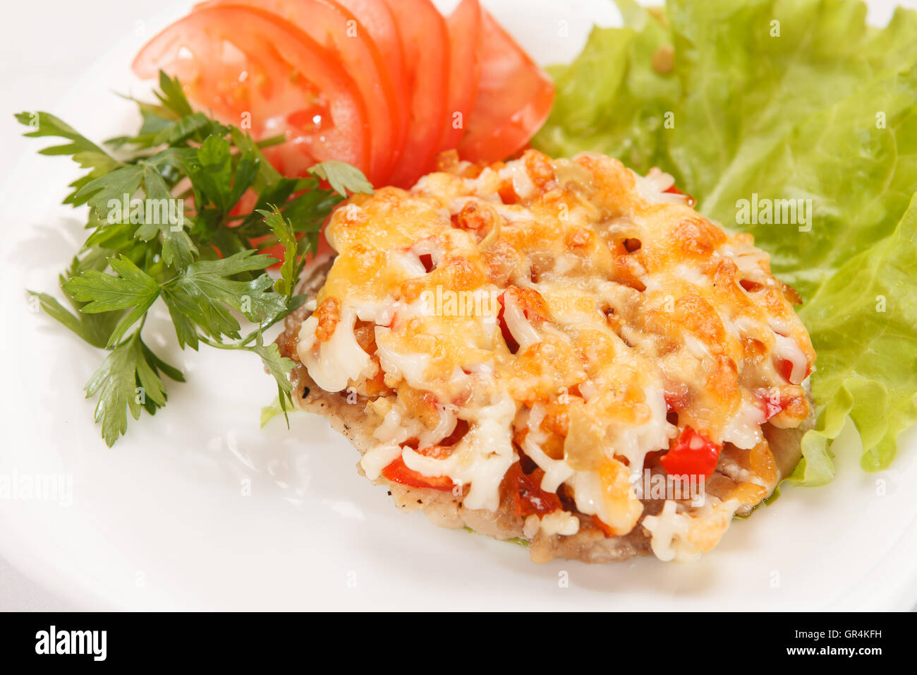 roasted meat with vegetables Stock Photo Alamy