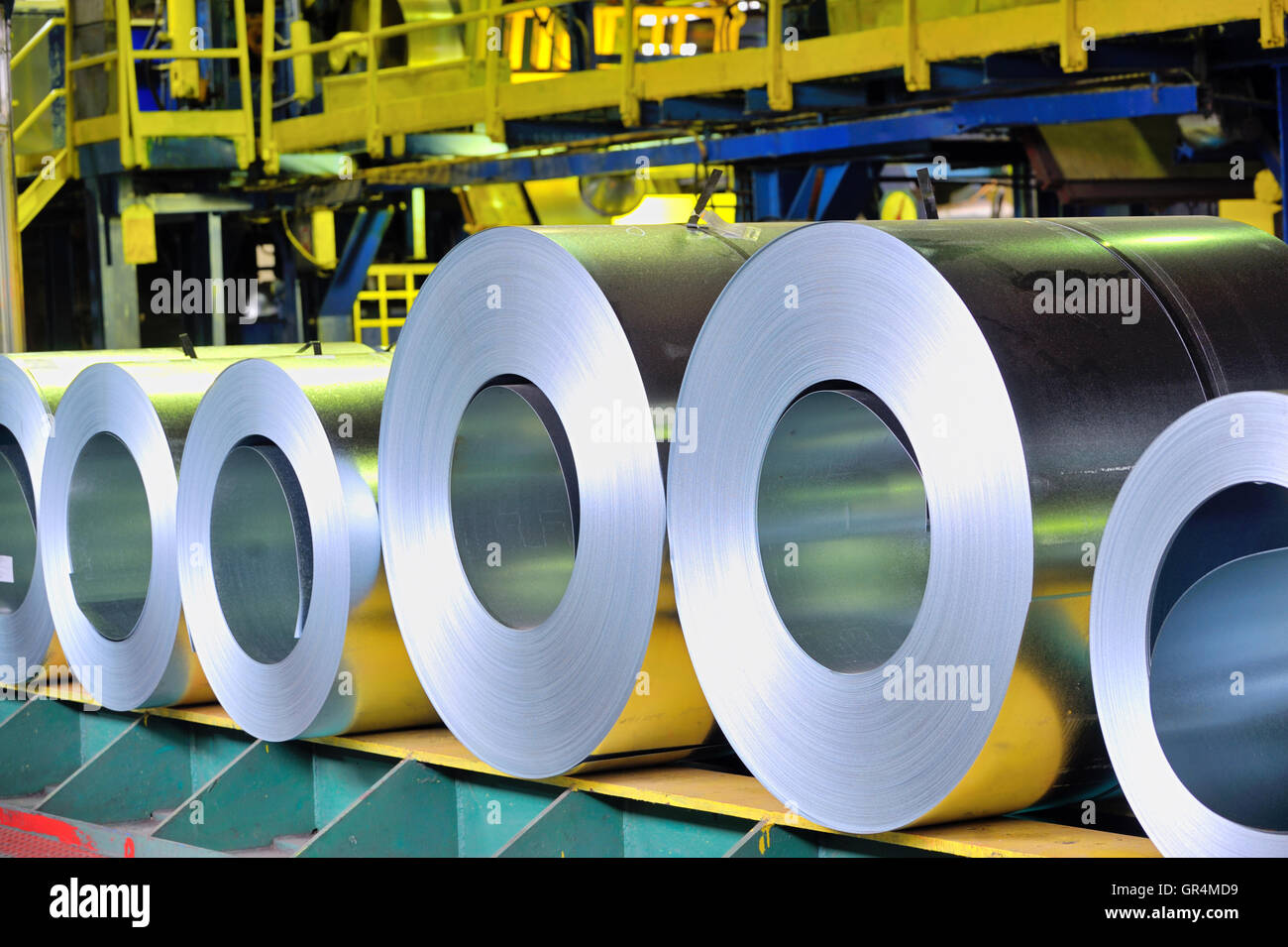 rolls of steel sheet Stock Photo