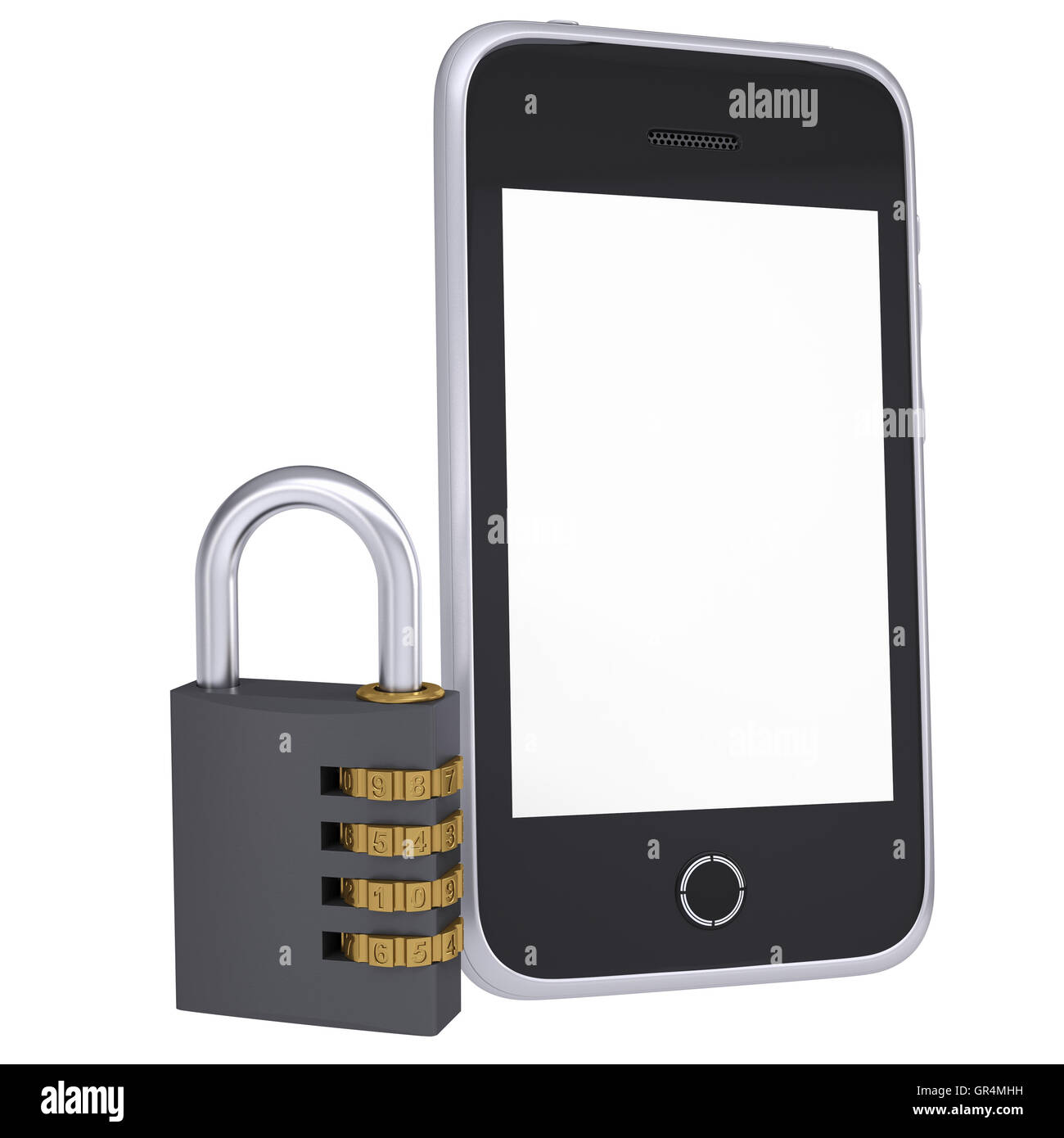 Code lock near smartphone Stock Photo Alamy