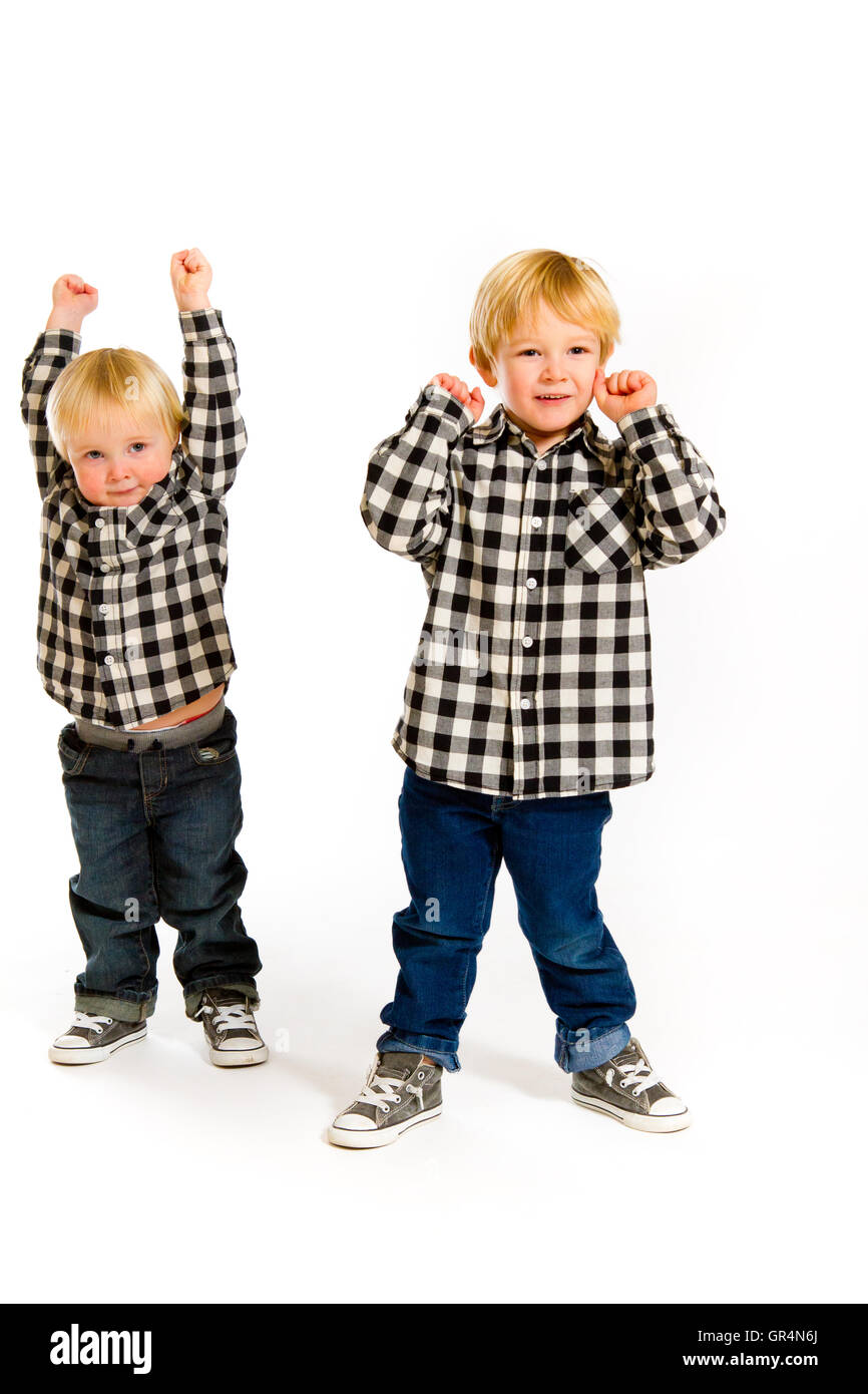 Brothers Together Isolated Stock Photo - Alamy