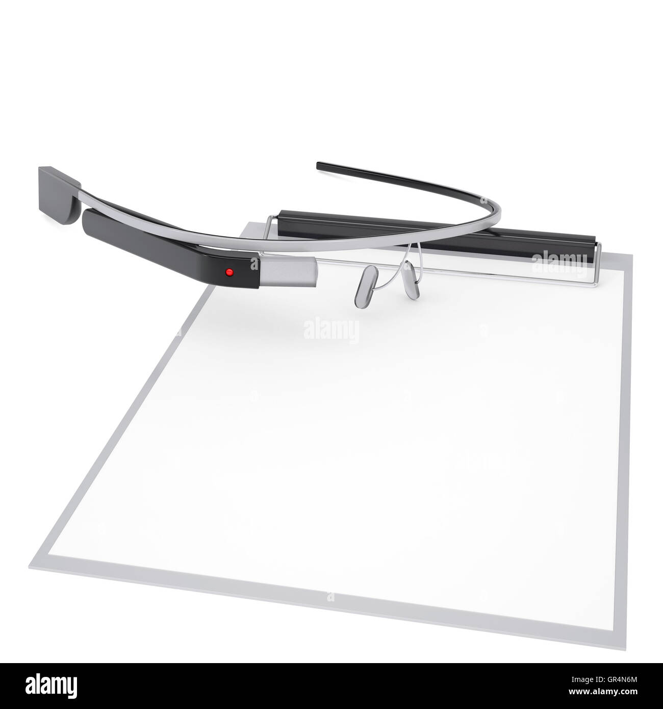 Google Glass and checklist Stock Photo