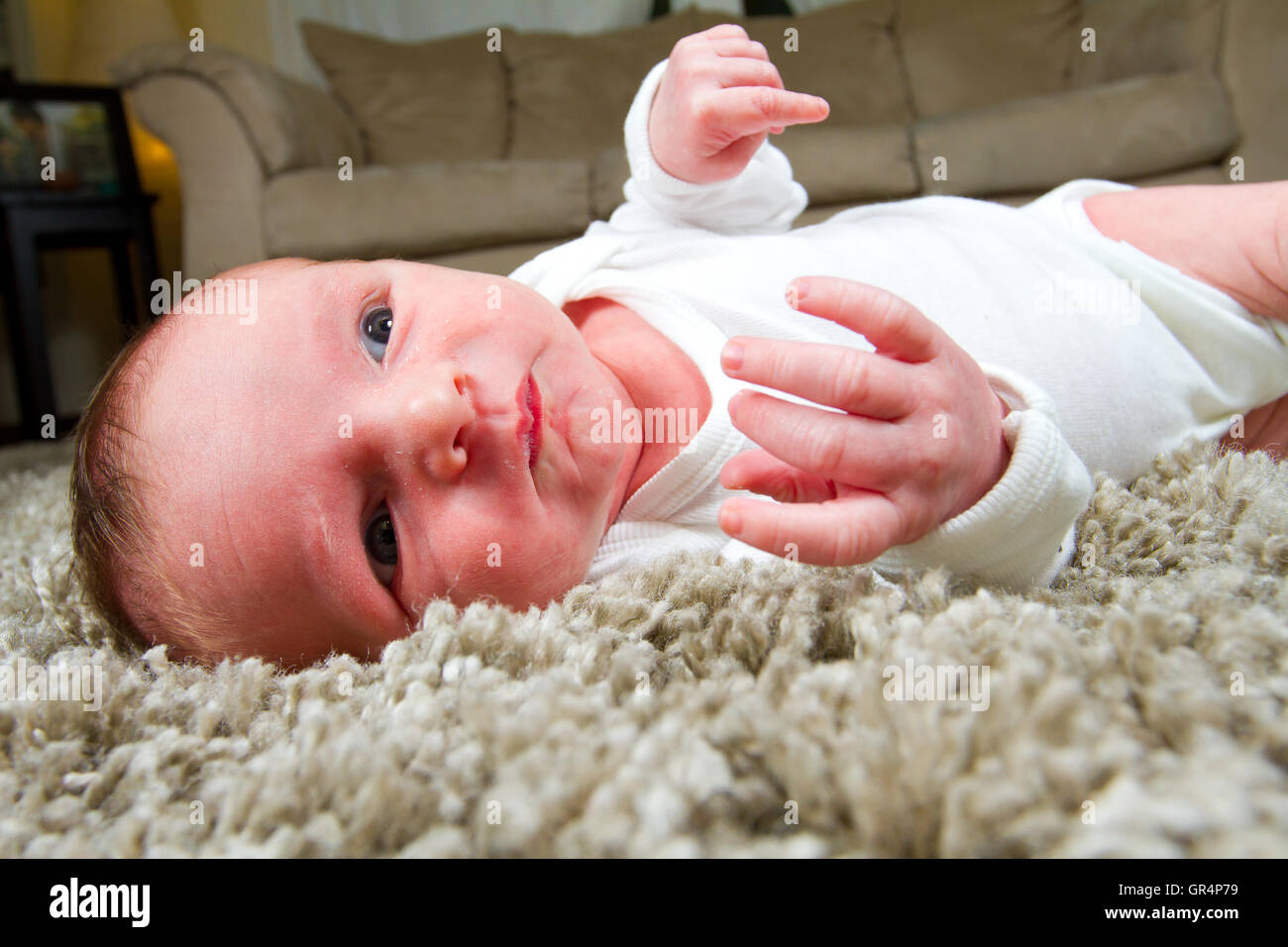 Newborn Baby Boy Stock Photo