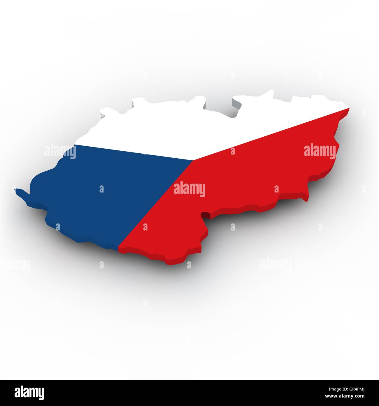 Czech republic map Stock Photo