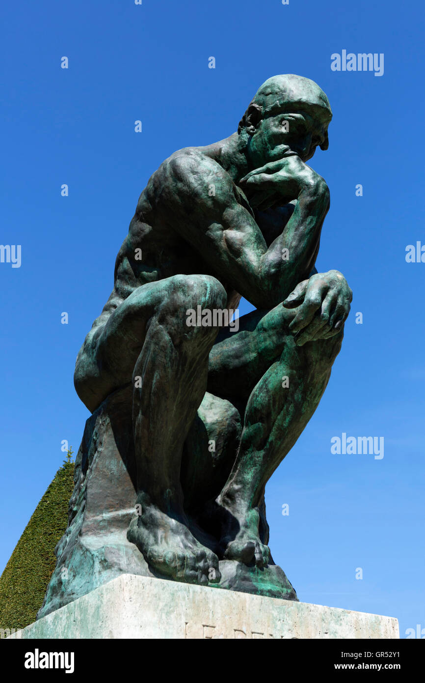 clipart of the thinker statue location