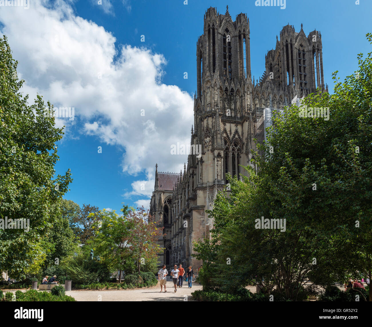 The Cathedral of Notred Dame de Reims, Reims, France Stock Photo