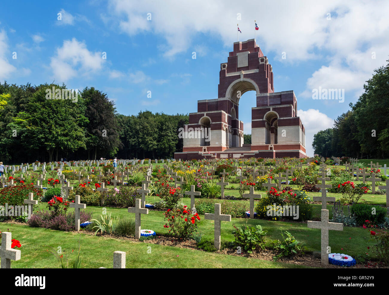 The Thiepval Memorial to the Missing of the Somme, Thiepval, France Stock Photo