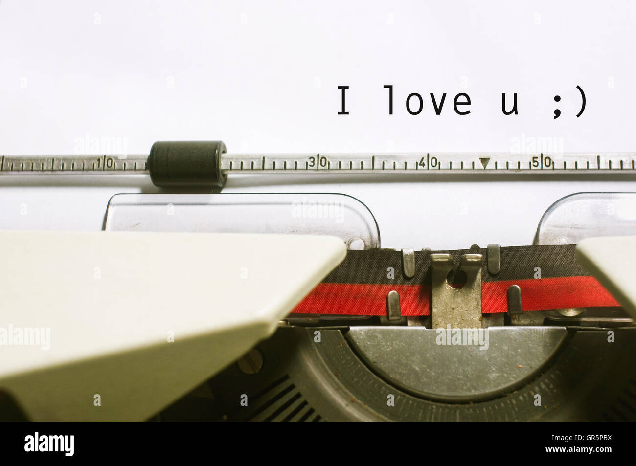 typewriter message Stock Photo