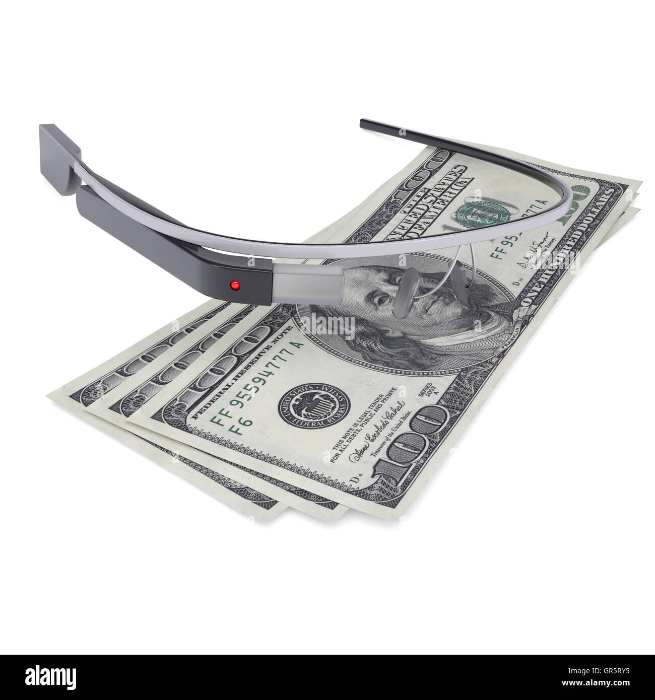 Google Glass and three hundred dollars Stock Photo