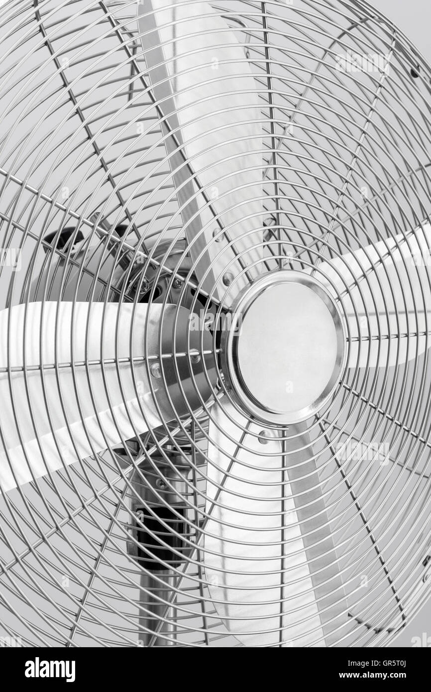 Closeup of metal electric fan Stock Photo Alamy