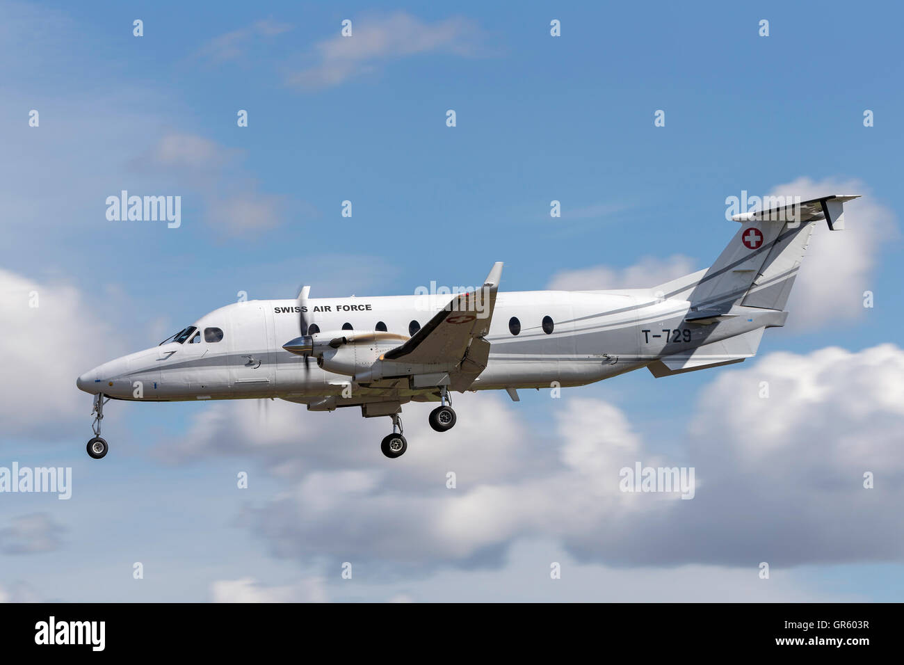 Swiss Air Force Beech 1900 truboprop aircraft Stock Photo - Alamy