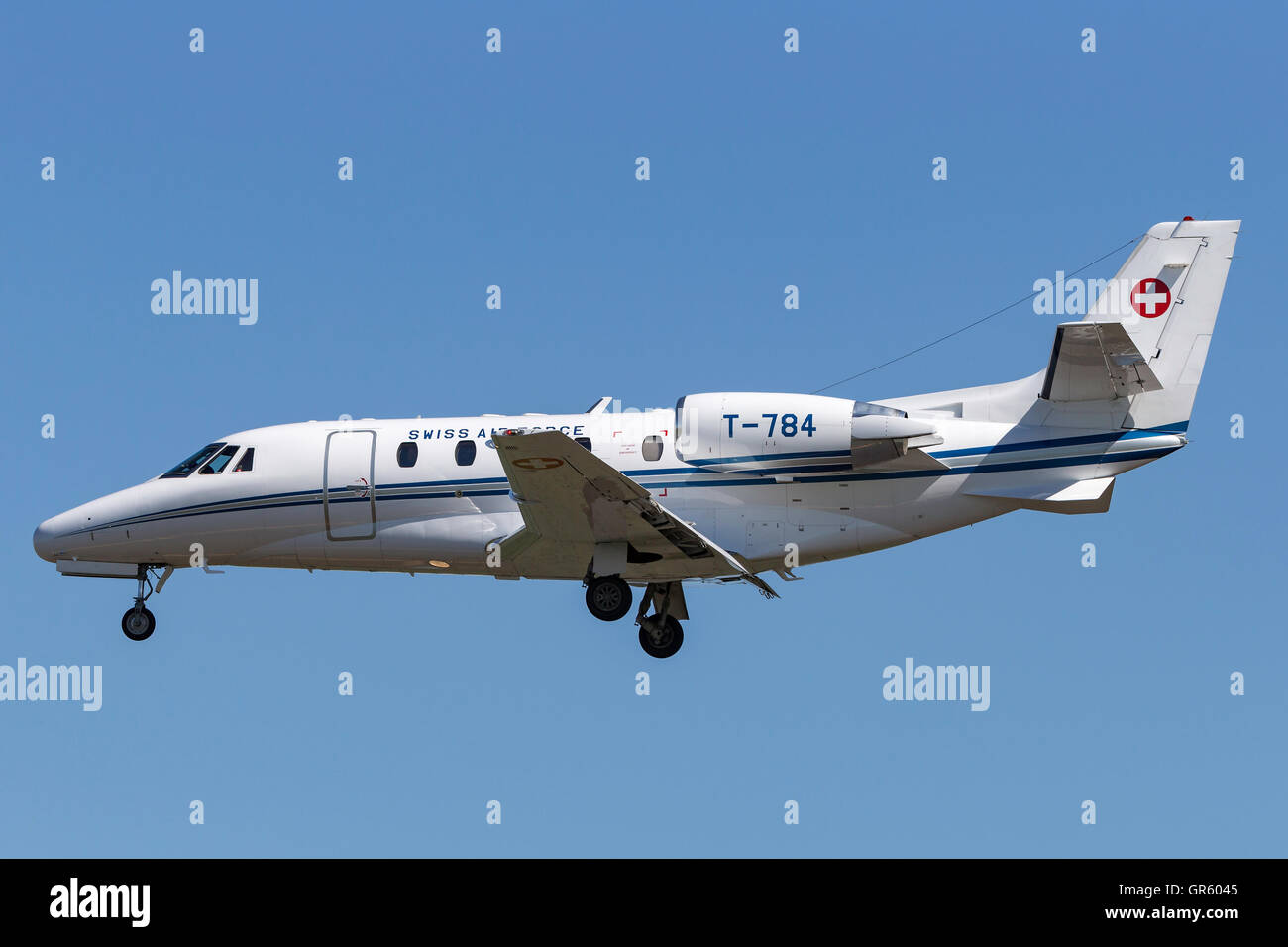 Swiss Air Force Cessna 560XL Citation VIP business jet aircraft T-784 Stock Photo