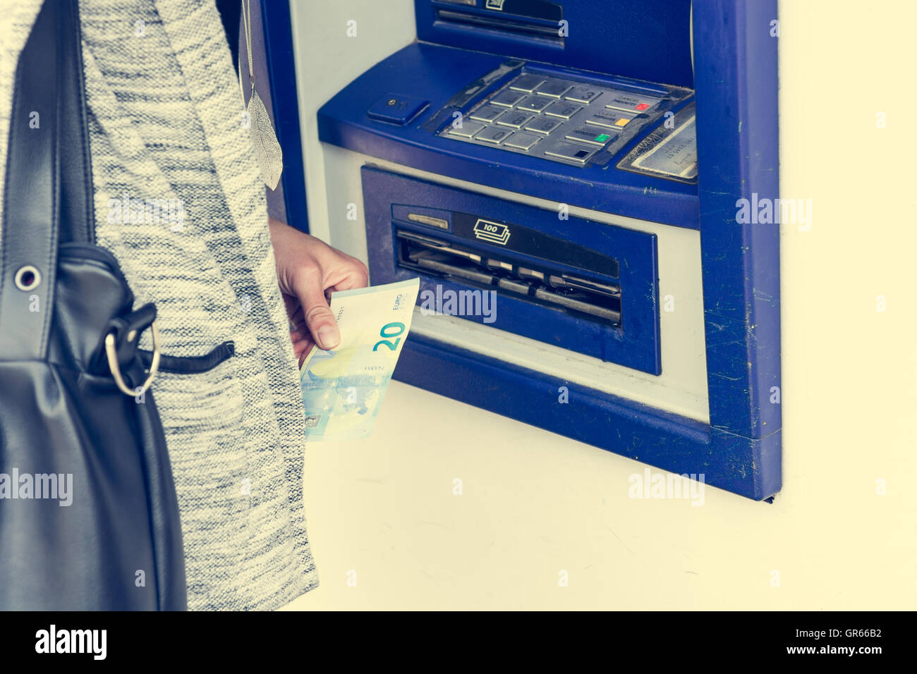 Woman receiving bank card hi-res stock photography and images - Alamy