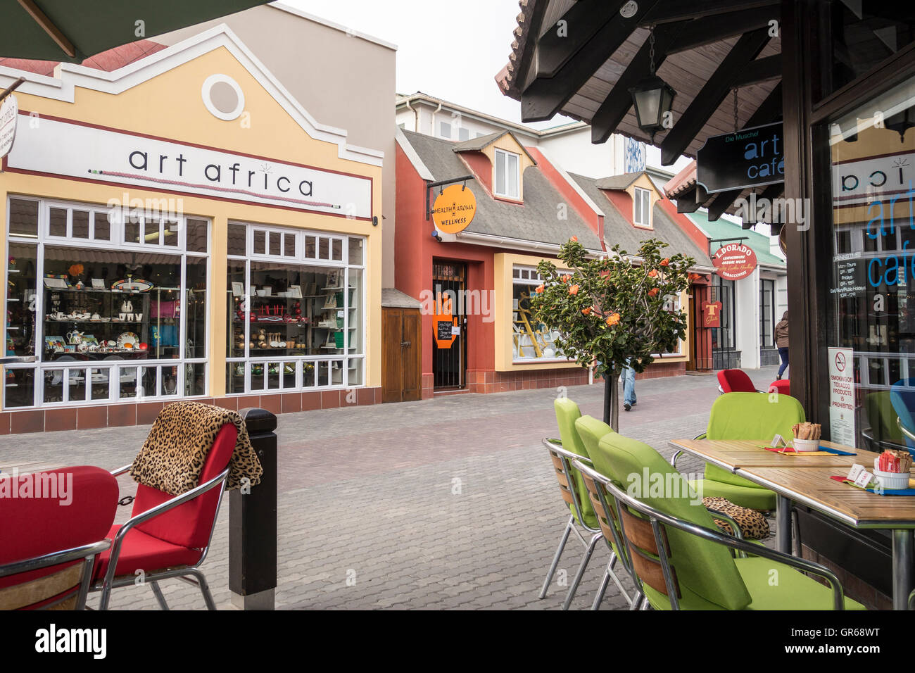 Cafe and souvenir shop, Swakopmund, Namibia Stock Photo Alamy