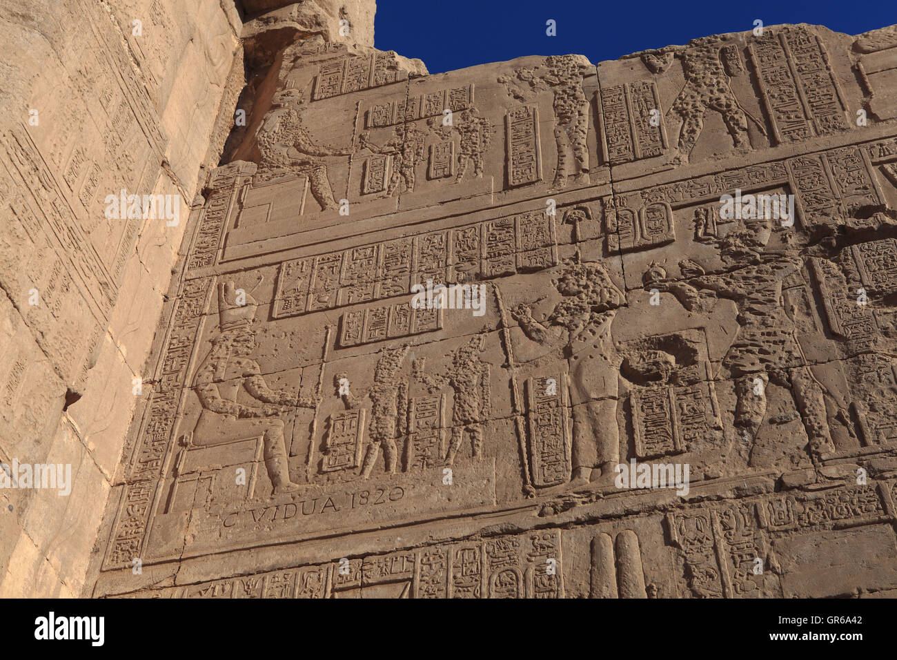 Egyptian Temple , Dendera , Luxor , Upper Egypt , Egypt Stock Photo
