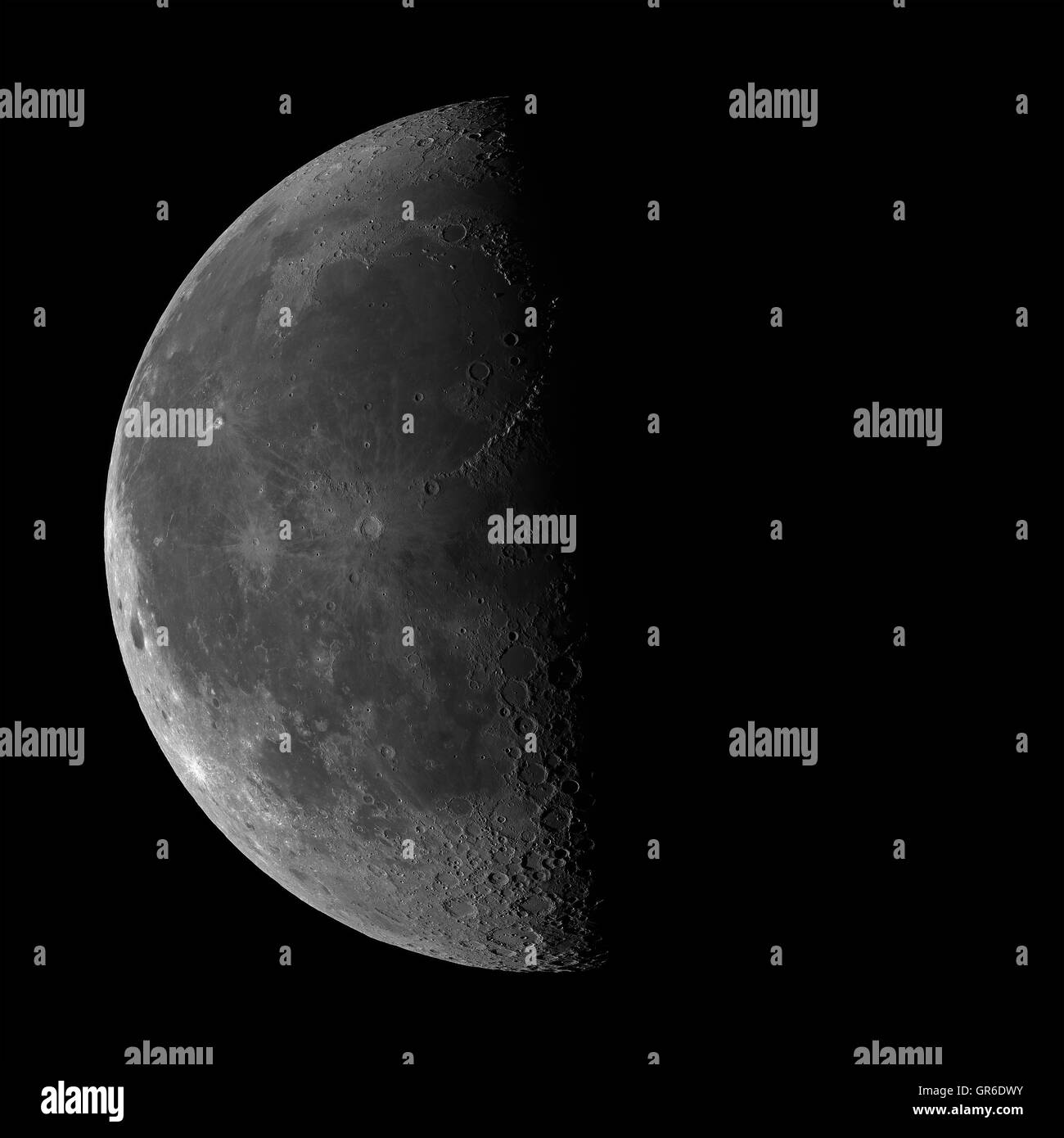 Waning moon - high resolution image Stock Photo